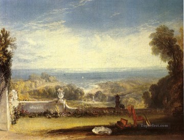 View from the Terrace of a Villa at Niton Isle of Wight from sketch landscape Turner Oil Paintings